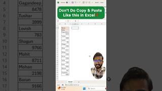 Don't Copy and Paste in Excel‼️Instead Use Amazing Function #exceltips #exceltricks #excel #shorts