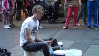 The Fastest Street Drummer Ever - Sydney Australia HD (Pt 1)