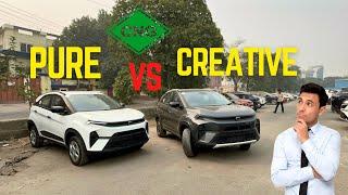 Pure VS Creative: Tata Nexon CNG Face-Off!