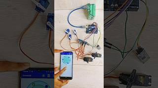 Control multiple servo motors by smart phone 