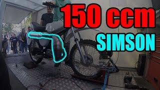 150 ccm Simson | Moped | Extremes Tuning | Wittgendorf Prüfstandslauf | Blinkwasser SHK