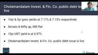 Cholamandalam Invest. & Fin. Co. public debt issue is live