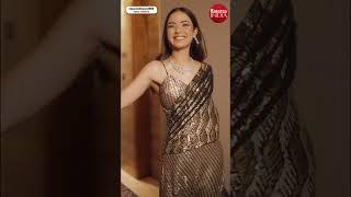 Jasmin Bhasin looking like a doll in this glittery saree outfit #jasminbhasin