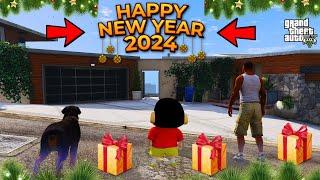 Shinchan and Franklin New Year Shopping & New year Celebration in GTA 5 | Happy New Year 2024