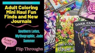 Small Adult Coloring Book Haul | Coloring Happy Mail | Mythographic, Jade Summer, Southern Lotus