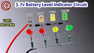 3.7 volt battery level indicator circuit