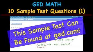 GED Math: 10 Sample Test Questions (1)