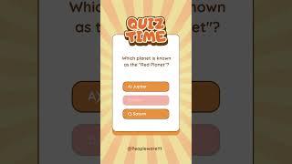 Quiz #01 | Red Planet | #quiz #riddles #facts