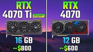 RTX 4070 Ti SUPER vs RTX 4070 | Test in 7 Games