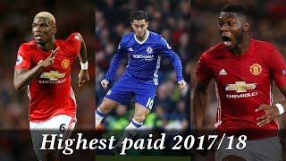 Highest paid premier league players 2017/18