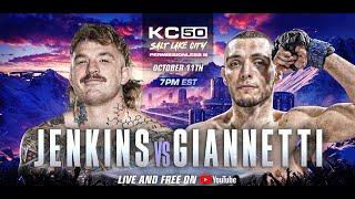 Question Mark Kick! Brandon Jenkins v Joe Giannetti | FULL FIGHT | KC50