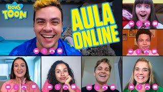 PRIMEIRO DIA DE AULA ONLINE NA ESCOLA DO LUCCAS NETO