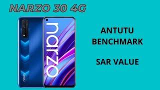 realme narzo 30 4g antutu benchmark and sarvalue | narzo 30 4g sar value