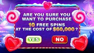 Buying a $60,000 Bonus on Sweet Bonanza Xmas Slot!