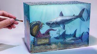 How To Make Underwater Mimic and Sharks Diorama