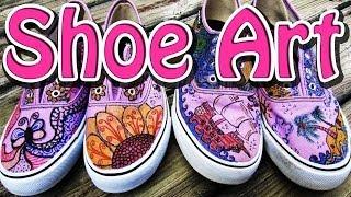 DIY FreeStyle Art For Shoes Tutorial - Zentangle Designs