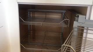 Barker cabinets with a magic corner 1 pullout