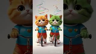 Tiny Paws on a Bicycle! Kittens Walking Like Pros! 