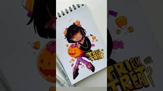 Halloween Art Challange week 4 #happyeektober2023 #halloweenwithshorts