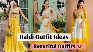 Haldi Outfit Ideas With Names/Haldi Dress For Girls & Women/Haldi Outfits #fashion #haldi