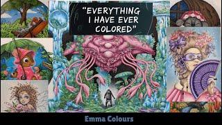 EVERYTHING I have ever coloured - 2020 to 2025 - adult coloring