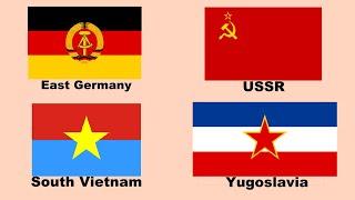 Flags of Former Countries over the past 100 years