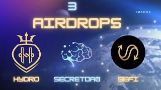 3 New Airdrops - Cosmos - Ecosystem - Crypto - Secret