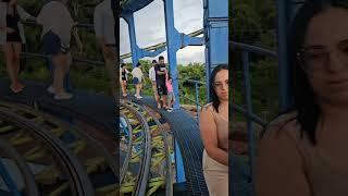 Visitors Walk Down Roller Coaster After Power Outage