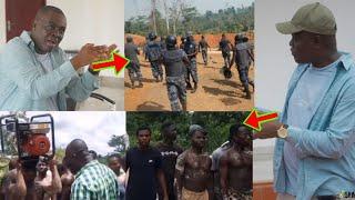 Police Officers Involved In Galamsey Caught, As Dormaahene And His Team Storm Galamsey Site