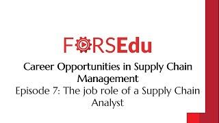 The Job Role of a Supply Chain Analyst