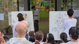 Hue Art Studio / Student Art exhibition opening ceremony Live drawing