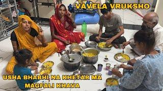 Aaj Usha Bhabhi Na Khetar Ma Magfali Khava Aakhu Family | Vavela Vuksho Ketla Ugya | Family Vlogs