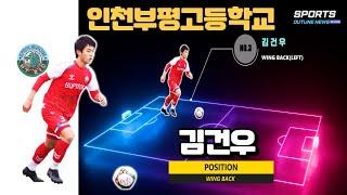 FIGHTHING 좋은 부평고 왼쪽 윙백 NO.3 김건우