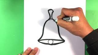 How to Draw a Bell - Christmas Drawings - Step by Step for Beginners and Kids