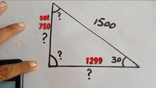 Find out travel run set and degrees of triangle for piping and construction drawing for fabricator