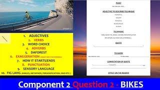 EDUQAS GCSE English Language Paper 2 Question 2 - 'LANGUAGE' question (Cycling)