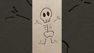 spooky #skeleton #halloween #doodle idea to try #shorts