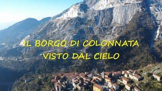 Il borgo di Colonnata visto dal cielo