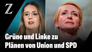 Grüne reagieren zurückhaltend auf Schuldenpläne von Union und SPD – Linke erteilt Absage