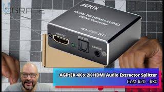 AGPtEK 4K x 2K HDMI Audio Extractor Splitter