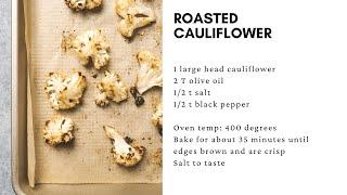 Roasted Cauliflower