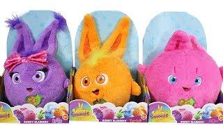 Sunny Bunnies Bunny Blabbers Iris, Turbo and Big Boo Plush Unboxing Toy Review