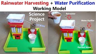 rainwater harvesting and water purification working model for science project exhibition  DIY pandit