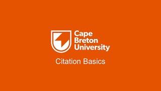 Citation Basics