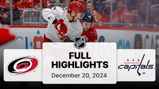 NHL Highlights | Hurricanes vs. Capitals | December 20, 2024