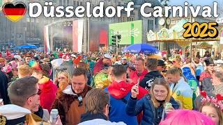  Düsseldorf Carnival (Karneval 2025) | Walking Tour in 4k 60fps HDR