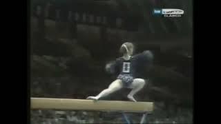 Elena Mukhina Wolf Turn On Balance Beam 1977, 1978 (no sound)