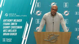 Weaver, F. Smith, Crossman, Welker, and Duker meet with the media l Miami Dolphins