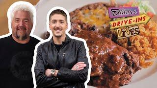 Guy and Hunter Fieri Eat Carne Adovada in New Mexico | Diners, Drive-Ins and Dives | Food Network