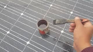 How to repair broken solar panels with varnish